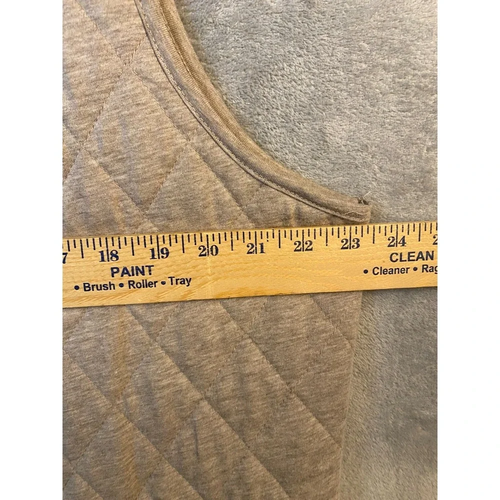 Southern Marsh Men's Vest Large Gray Quilted Full Zip Pockets Plaid Collar